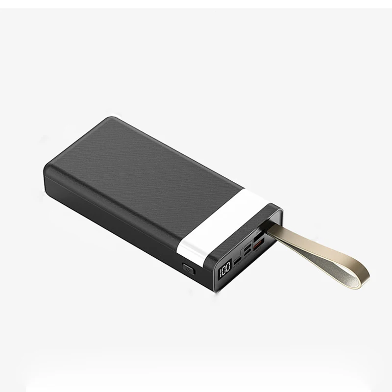 

Custom Smart Fast Charging High Capacity Portable Power Bank 30000mAh, Black/white