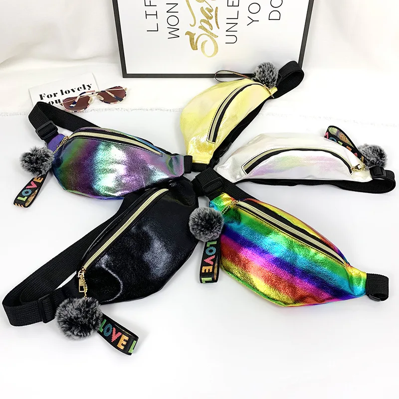 

MSYO Fashion Accessories Color Laser Chest Bag Women Chest Bag