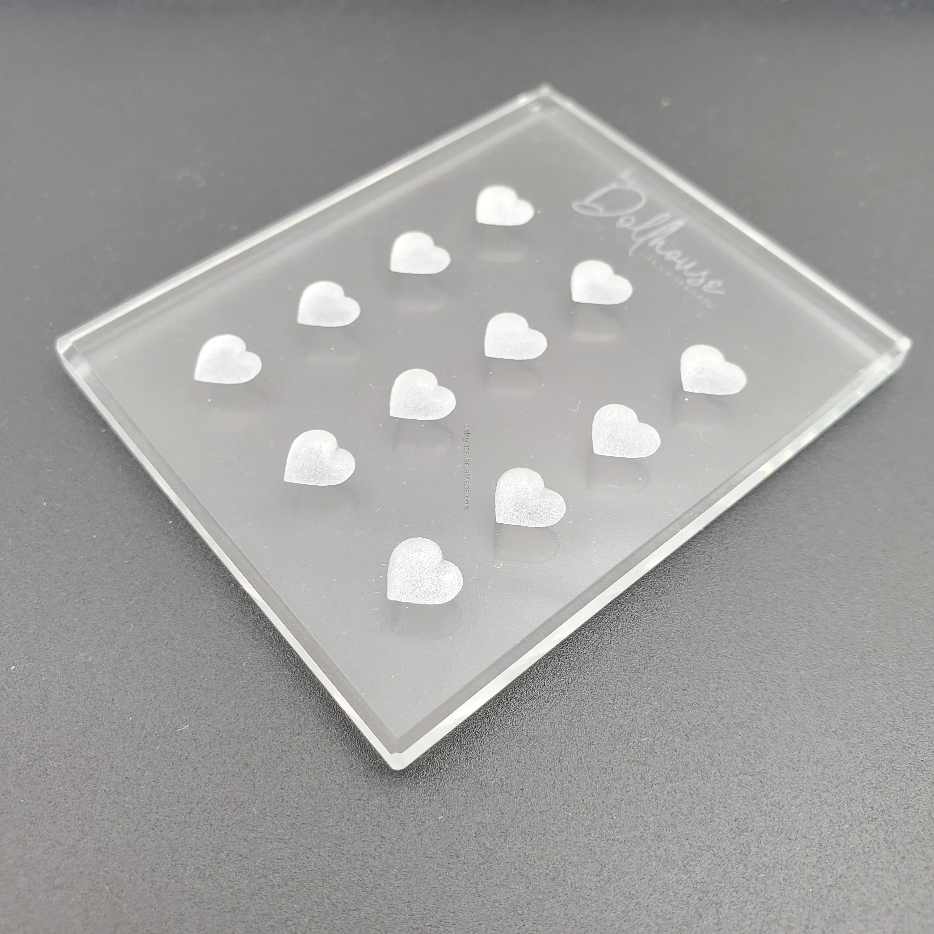 

glass glue holder/clear glue holder/heart shape glue holder, Transparent