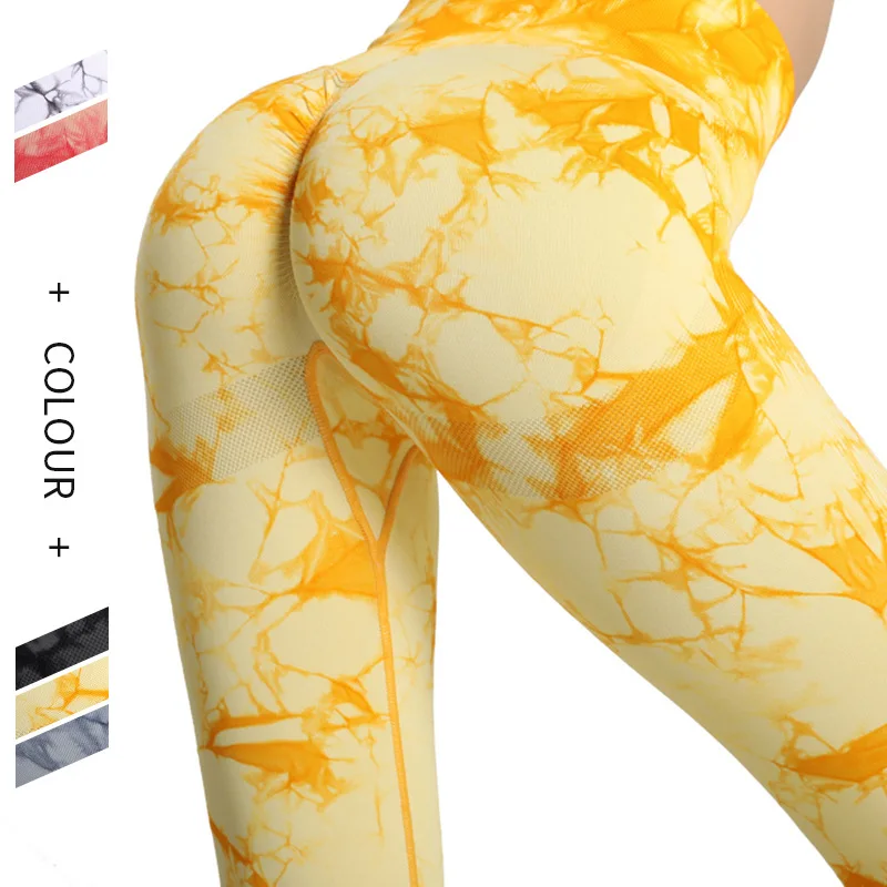 

Spandex Tie Dye High Waist Pants Push Up Fitness Sports Seamless Yoga Leggings Shanzai Business