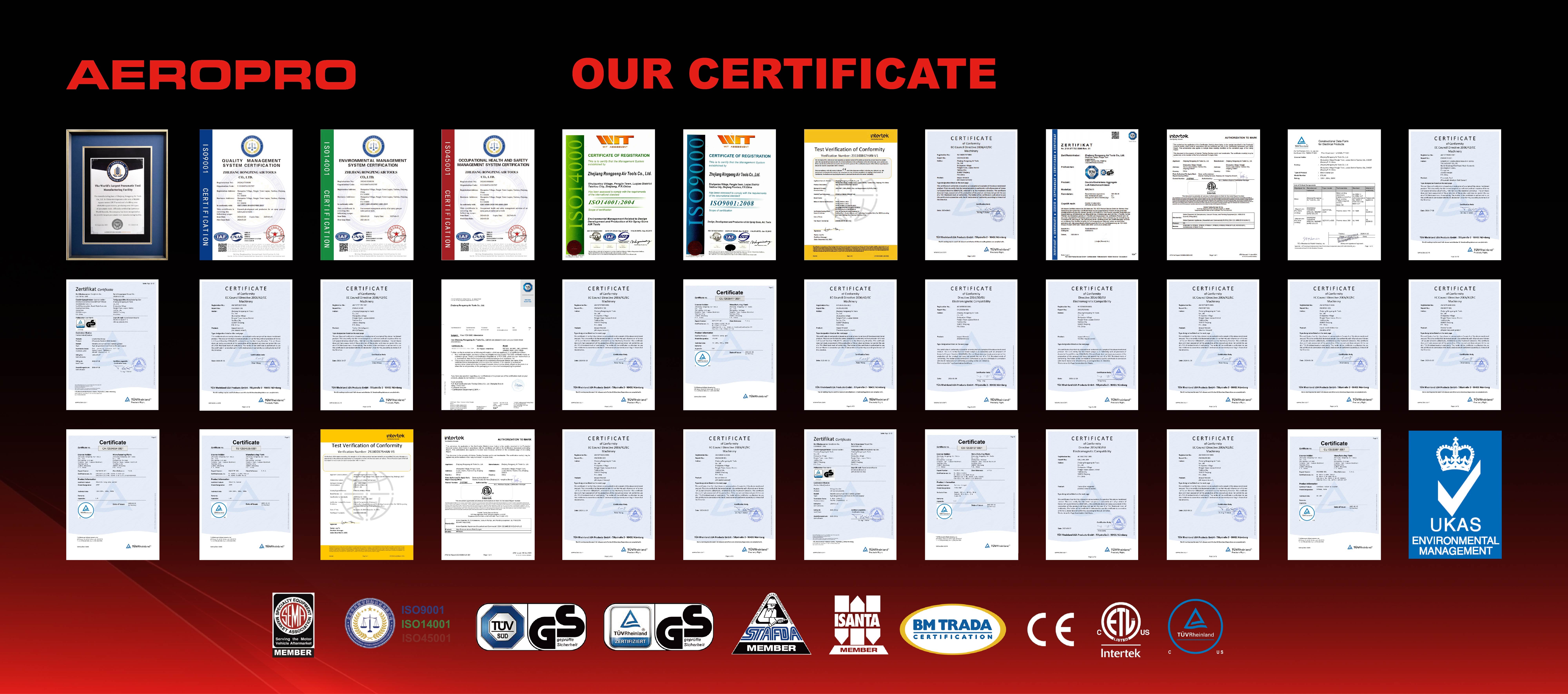 AEROPRO certifications
