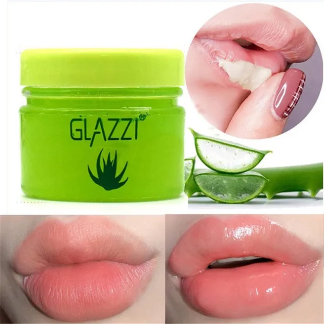 

GLAZZI 99% Aloe Vera Soothing Gel Lip Balm Long-Lasting Moisturizing Natural Aloe Vera Lip Balm Lipstick Deep Nourish Lip oil