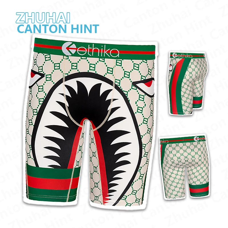 

Canton Hint ethika Low Waist Man Underwear Men Shorts OEM Spandex GSM Technics Style Fabric Boxer Color Health Design ethika