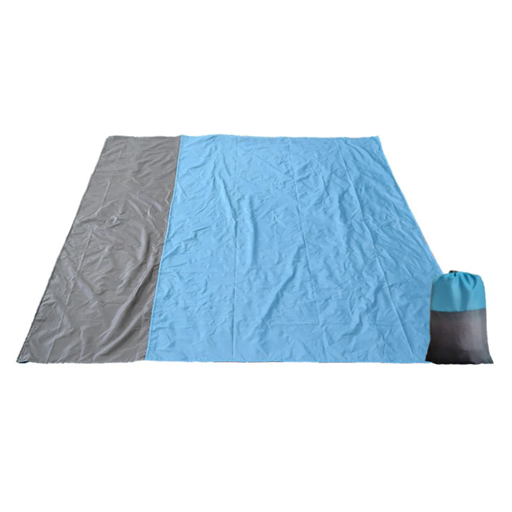 

FunFishing New Foldable Durable Picnic Pocket Blanket Sandfree Waterproof Beach Mat, Blue orange or customized