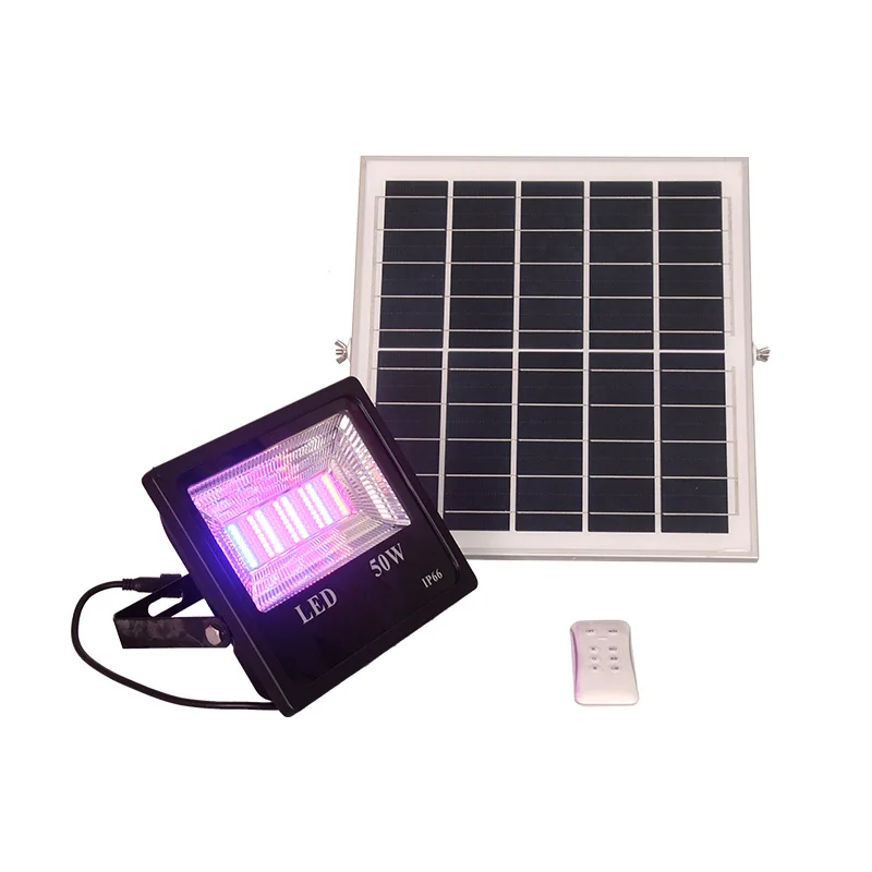 factory price High Quality Remote Control 50W 100W  Waterproof Outdoor Floodlight Color Changing solar RGB flood light
