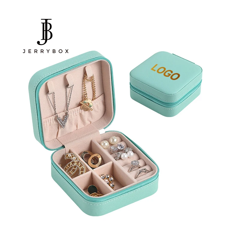 

Custom Logo PU Leather Foldable Small Travel Jewellery Jewelry Case