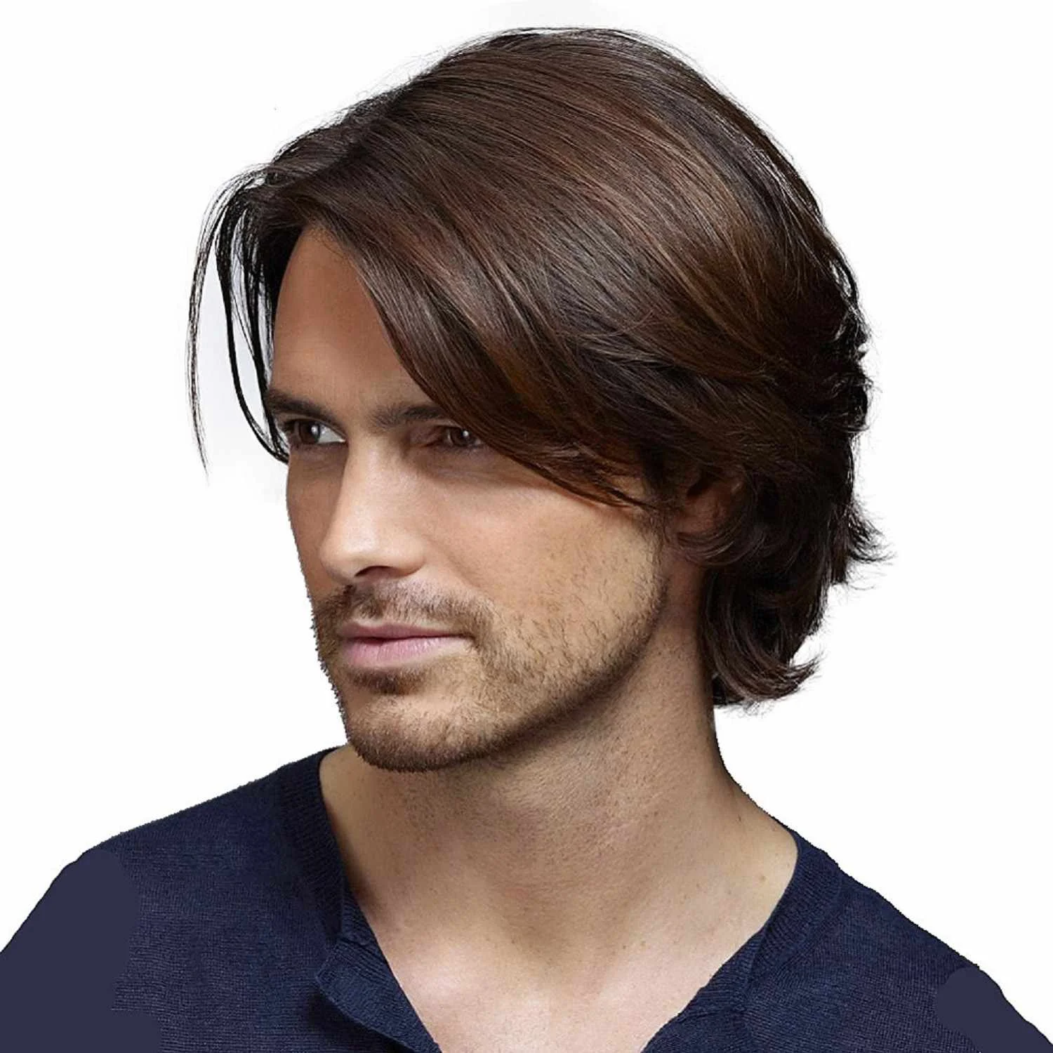

Toupee Men's Short Hair Set Chemical Fiber synthetic hair wigs