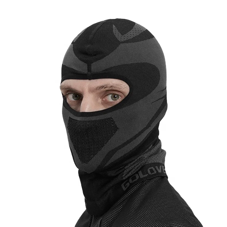 

Windproof Thermal Face Mask Fleece Hat Headscarf Hood Bike Balaclava Winter Ski Neck Warm Cycling Hat, Black