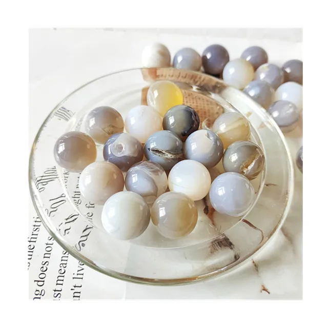 

Wholesale natural polished sphere agate geode mini ball crystal stones for home decor