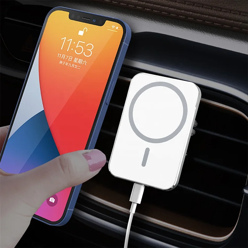 

Magnetic Car Charger 15W Qi Fast Charging Magnetic charger Stand Car Wireless Magnet Charge for Iphone 12 Wireless Car Charger