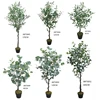 Hot Sale Artificial Trees with Plastic Pot Faked Decorative Plants Suit for Home Office Lobby Restaurant Eucalyptus Tree