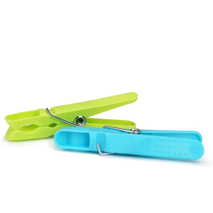 Plastic Hanging Peg Basket With 24 Pegs Hanging Washing Line Windproof