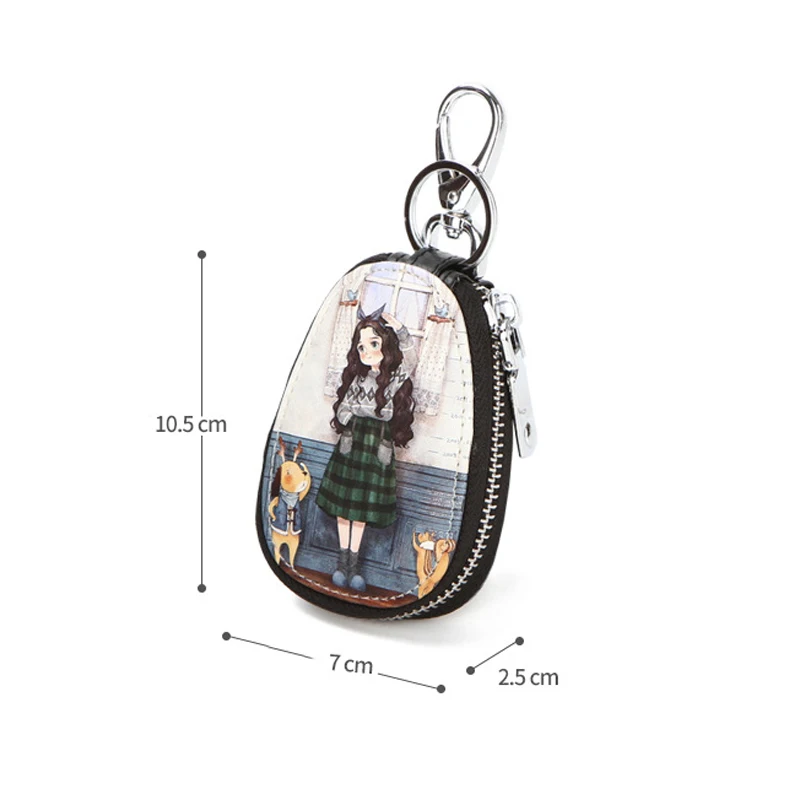 

Car Key Bag Female Compact Storage Korean Simple and Cute Large Capacity Mini Key Case Household Cartoon, 12 color