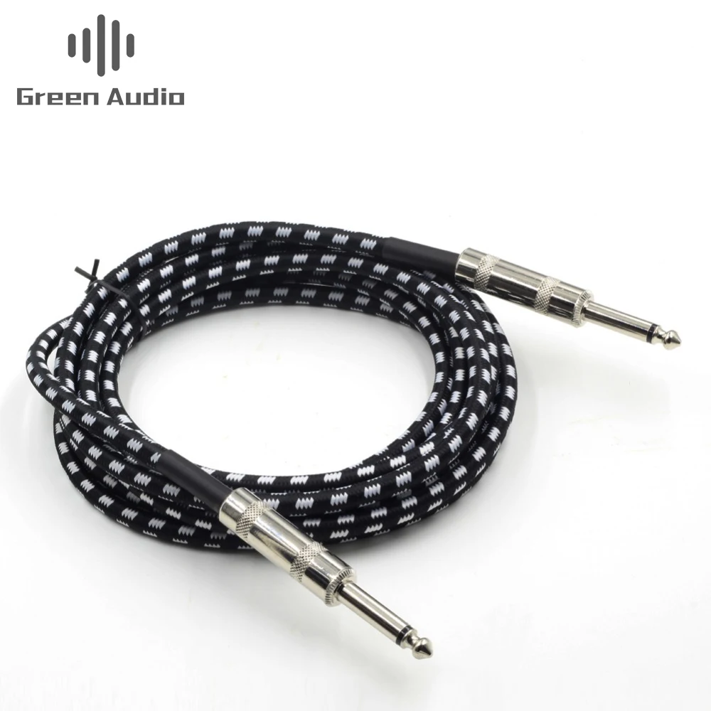 

GAZ-CB30 6.35mm Jack to 6.35mm Jack Male To Male Audio Cable For Electric Guitar Mixer Mono/Stereo Via Cable