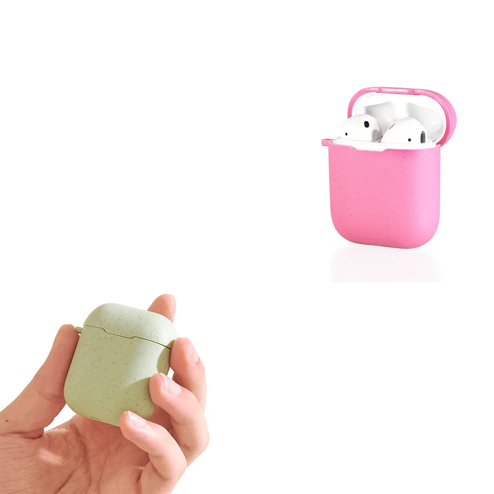 

Eco Shock Proof Pla Compostable Plastic Recycle Bio Degradable Custom Earphone Case For Air Pods Case, Beige ,green ,pink, purple or pms color