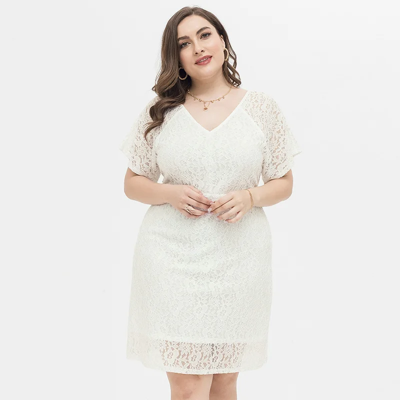 

Quality Assurance High-quality Fabrics Comfortable Stylish Dresses Women Lady Lace, White