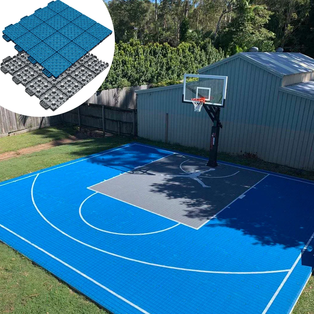 

intelligent pp interlocking portable basketball sport court material plastic tiles temporary basketball flooring outdoor