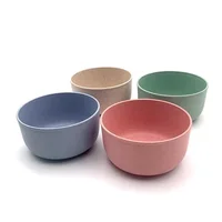 

High Quality Biodegradable Tableware Set Reusable Portable Bamboo Fiber Bowl