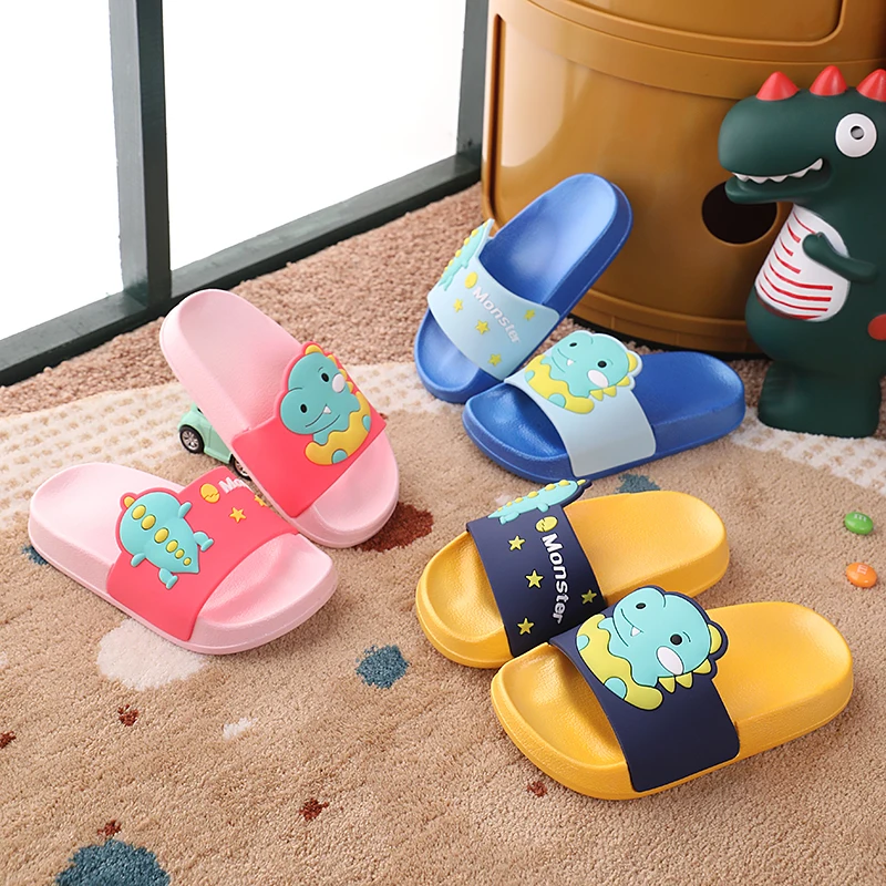 

New Arrival Summer Soft Sole Boys Girls Kids Sandals Fashion flat Sandals Home Children slippers Shoes, Blue,yellow,orange, pink
