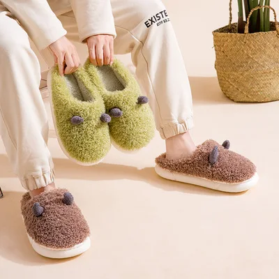 

Hot Sale Ladies Plush Slide Fuzzy Slip on Warm Comfortable Indoor Outdoor sandals Winter House Anti-slip Women Slipper
