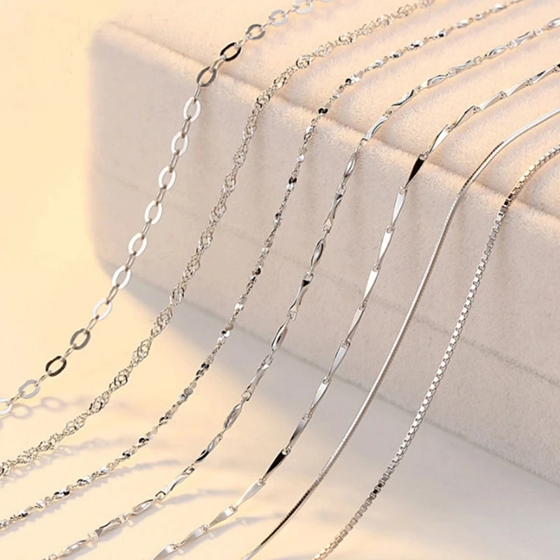 new model necklace chain 925 sliver chains for ladies