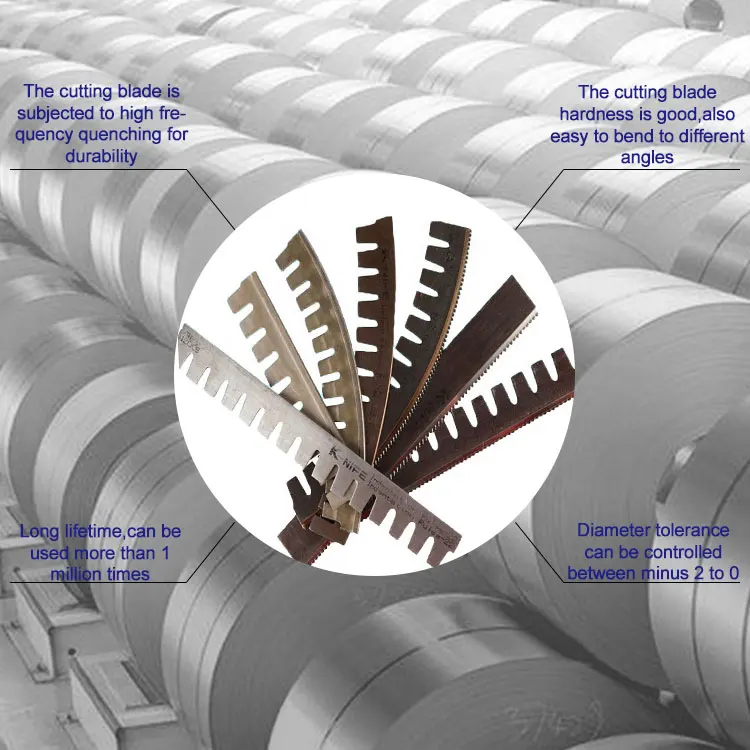Notched And Curved 1.42mm Steel Rotary Cutting Rule Die Cutting Blade