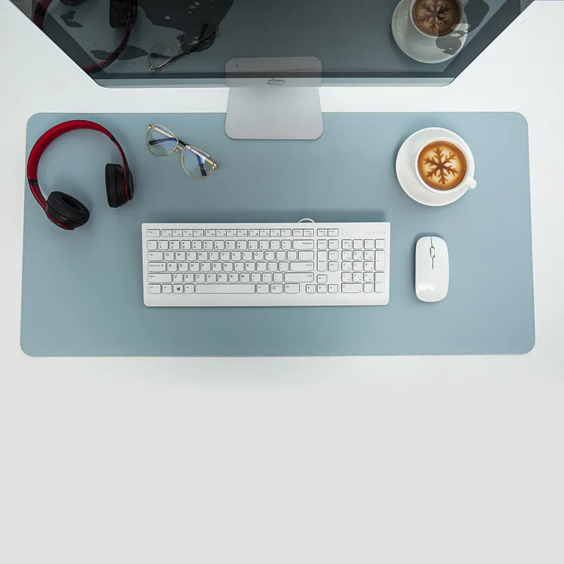 

Wholesale Custom Extended Waterproof PU Leather Gaming Mouse Pad Mat Large Office Writing computer desk mat, All colors is available