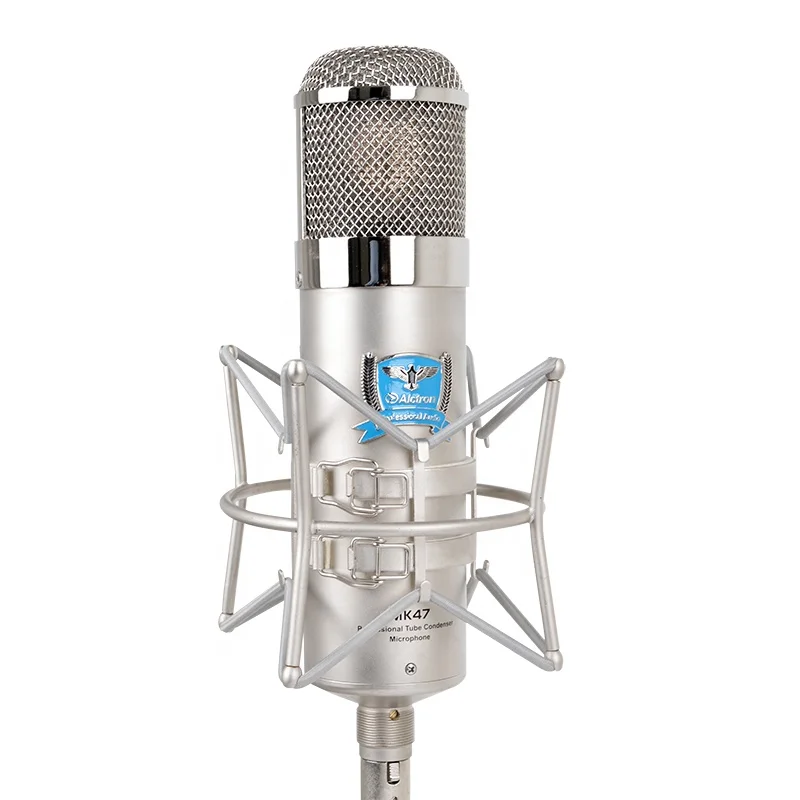 

Alctron MK47 professional large diaphragm microphone for studio recording, Silver