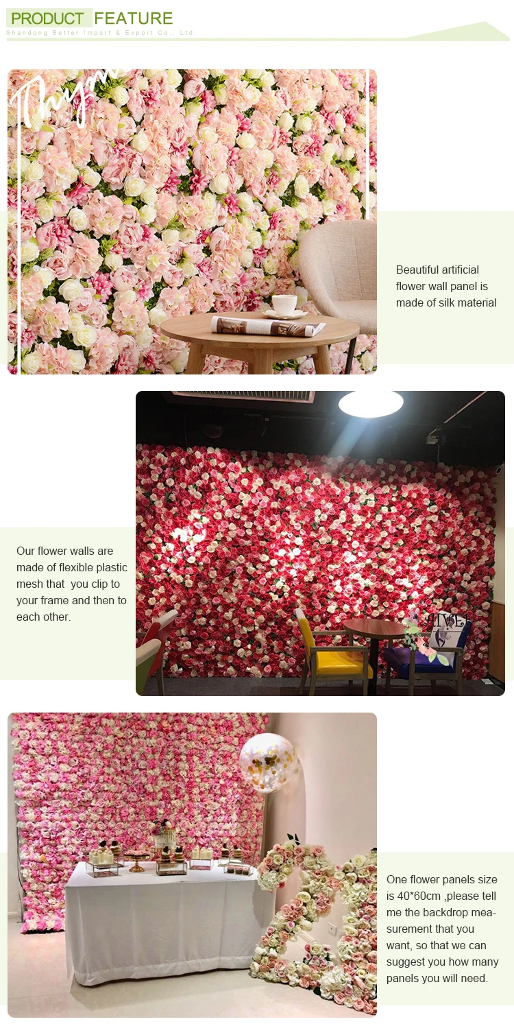 Diy Artificial Flower Backdrop Party Wedding Flower Wall Background