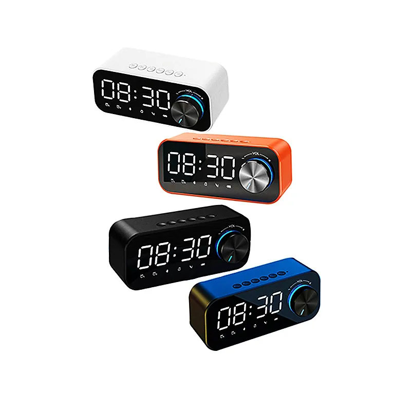 

2021 small wireless speaker cheap speaker TF USB FM Radio Portable wirelesss speaker alarm clock