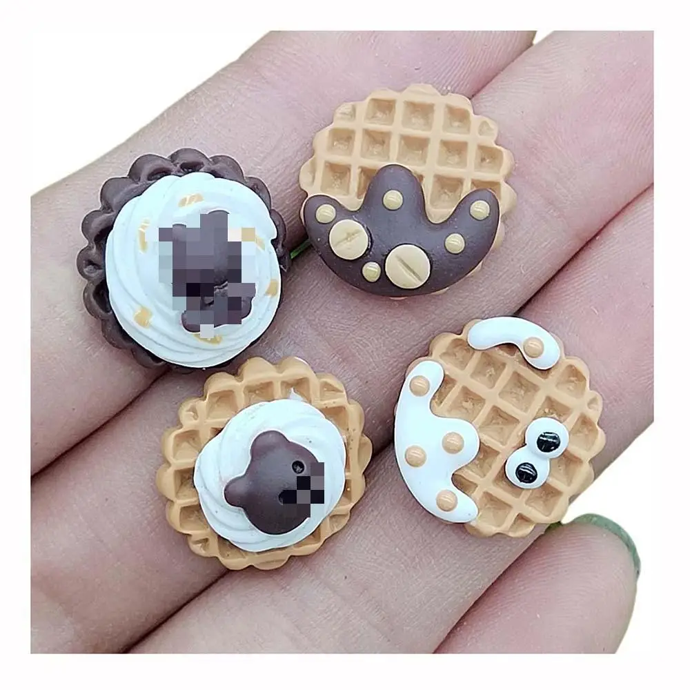 

Resin Biscuit Charms Flatback Cartoon Cookies Cake Jewelry Findings For Earrings Keychain Diy Headwre Accessories