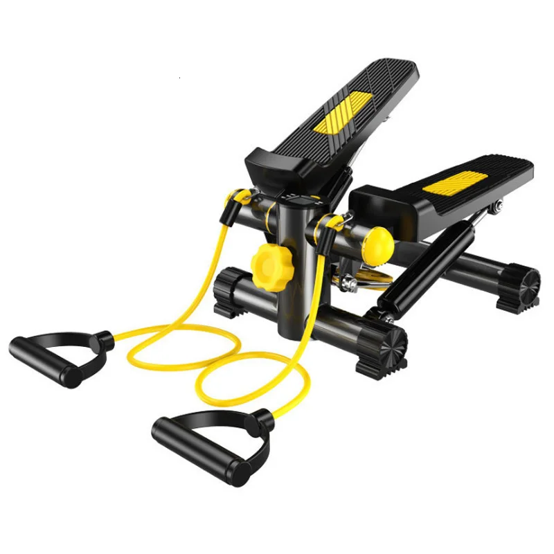 

multifunction twist fitness exercise mini stair stepper climber with resistance band, Yellow