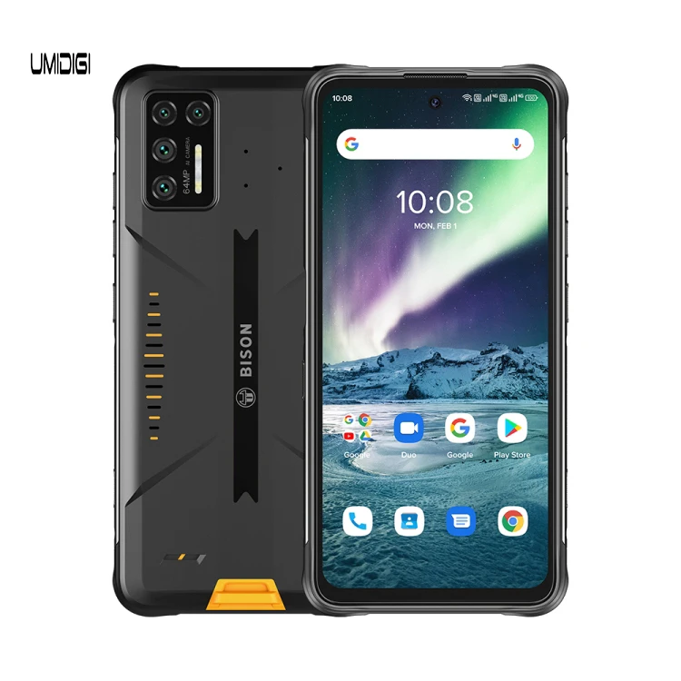 

New Design Google Play UMIDIGI BISON Android Celulares 8GB 128GB Rugged Phone 5000mAh Android 10 smartphones umidigi bison gt