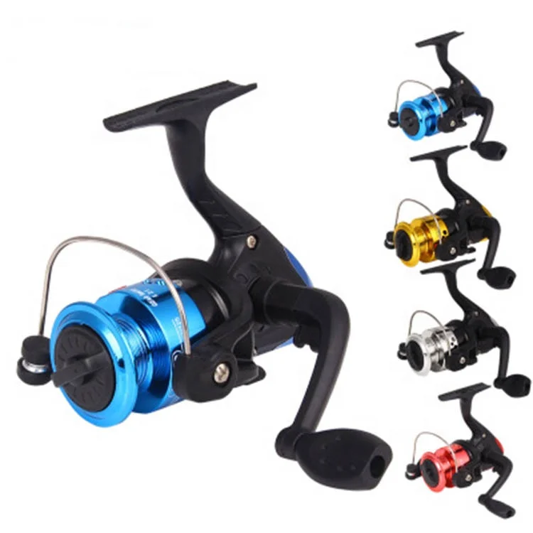 

High quality Top sale electroplate gear feederlure fishing reel, 4 colors