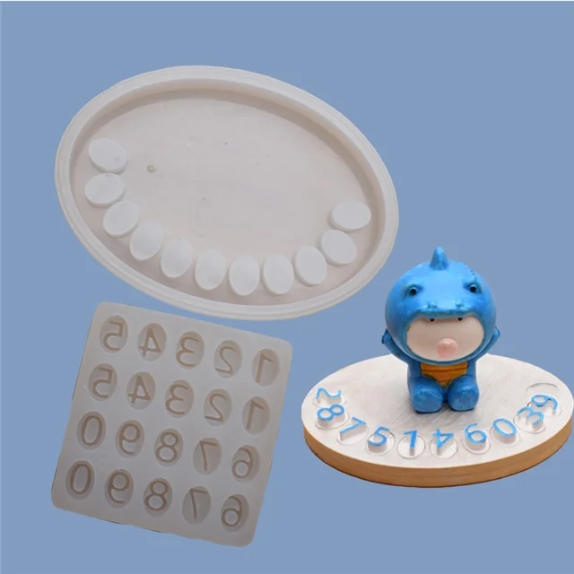 

Diy Car Decoration Ornaments Epoxy AB Plastic Mold Car Phone Number Plate Silicone Mold Kitchen Accessories, As show