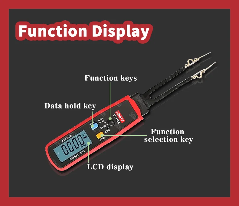 Unit Smd Multimeter Ut116 Series Auto Range Smart Smd Component Tester