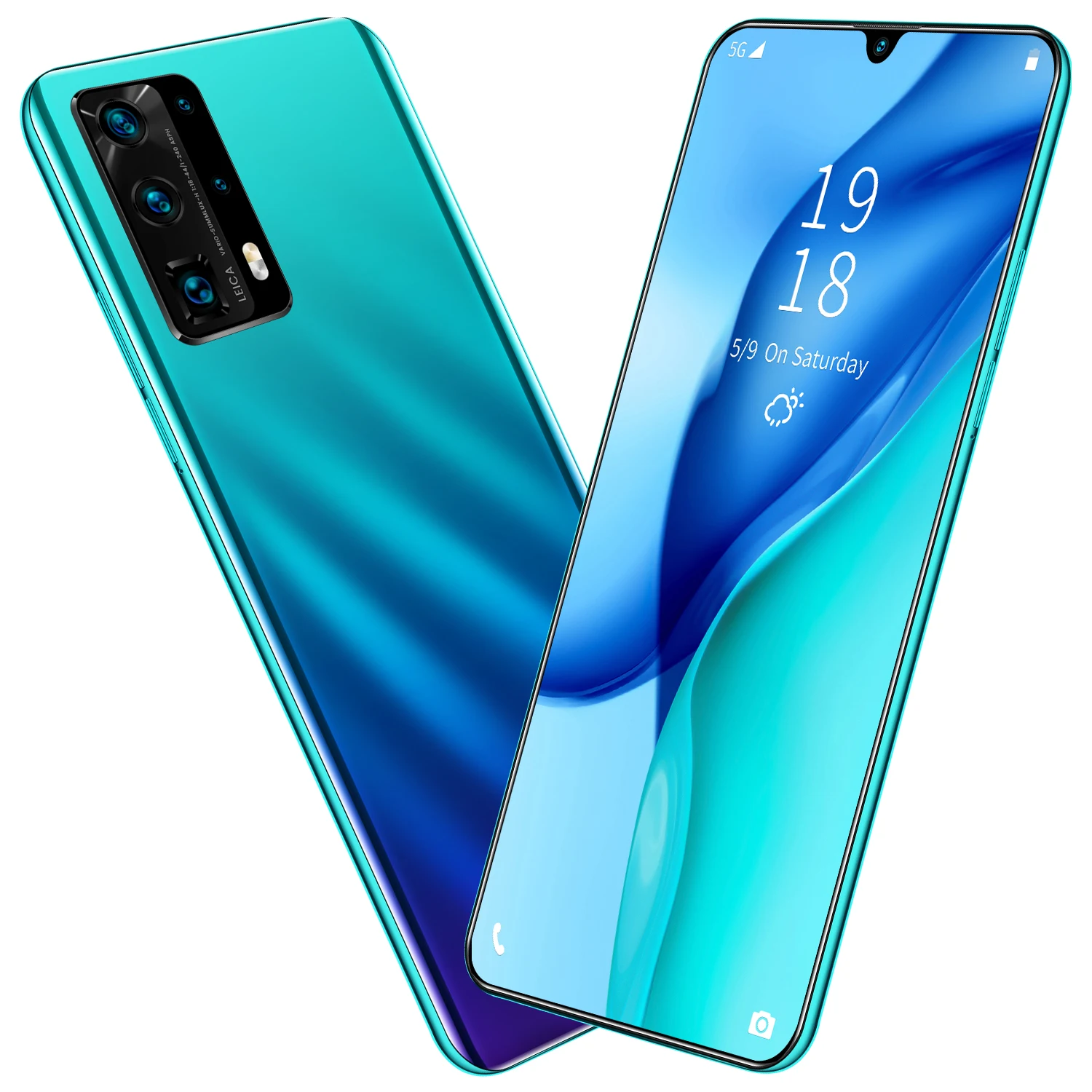 

2021Newest Hot Sell cell phone Smartphone P40 6.3 Inch Best Android Mobile Phone, Black, blue, green