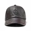 Winter hot sales fashion leather Dad baseball cap for men keep warm and Wind earmuffs outdoor cap