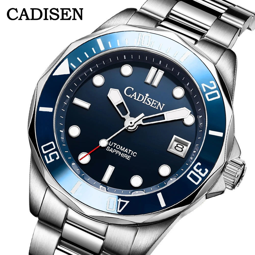 

CADISEN C8201 New Men Mechanical Wristwatch Luxury Ceramic Bezel Automatic Watch Sapphire Japan MIYOTA 8215 Diving Watch Men
