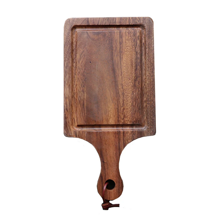 

Wholesale cutting board Wood Pizza Baking Plate with handle