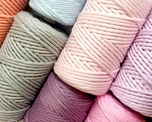 

OKAY Wholesale 18 Colors Cheap Premium 100% Cotton Single Strand macrame cord 3 mm