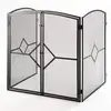 High quality fireproof/stove screen, fine mesh fireplace screen with infant safety door to prevent sparks