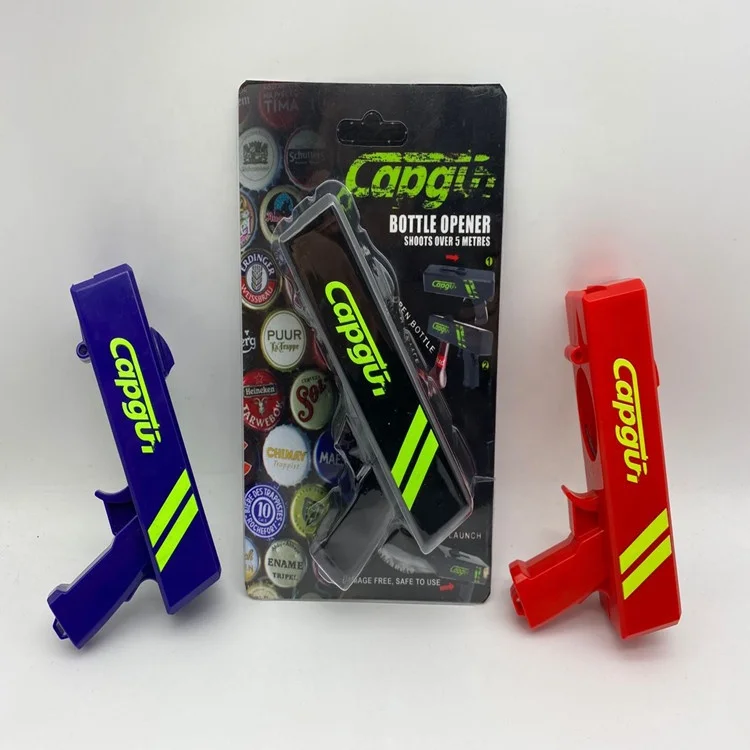 

Wholesale Creative Design ABS Plastic Party Game Pistol Ejector Launch Gun Bottle Opener