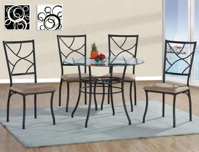 Vintage Dining Table Set Metal Glass Top Round Table Chairs Sets Wholesale Buy Malaysia Dining Table Set Glass Dining Table And Chairs Dining Round Table And Chair Set Product On Alibaba Com