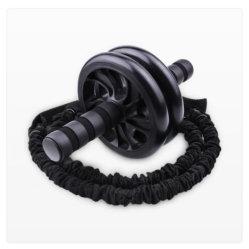 

Fitness Sports Equipment Abdominal Wheel Muscle Exercise Fitness Elastic Belt Sports Belt Elastic Rope, Black