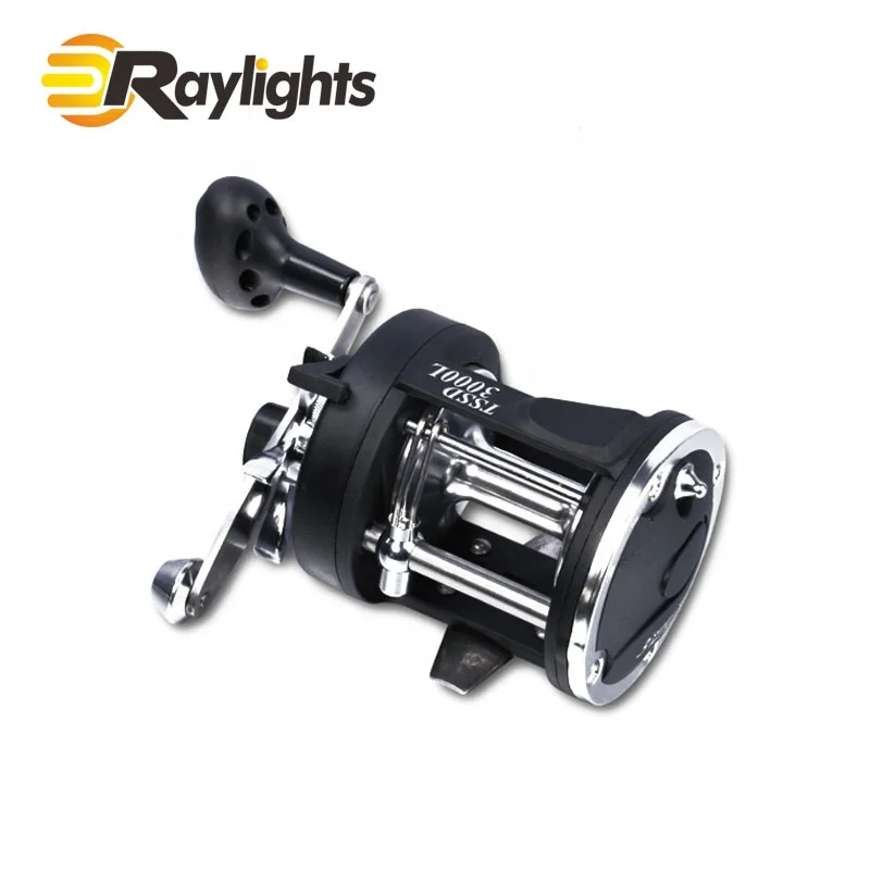 

Drum type boat Fishing Reel Sea fishing wheel Metal drum Large horsepower Troll Reel, Black+silver