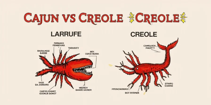 Infographic comparing Cajun and Creole spice blends