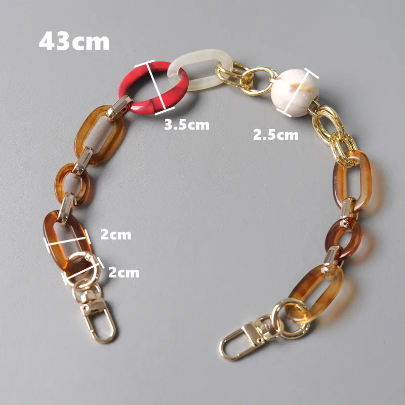 

Wholesale Cluth Bag Short Chain Strap Ornament Accessories Acrylic Shoulder Belt Ladies Purse Straps Handbag Replacement Chains