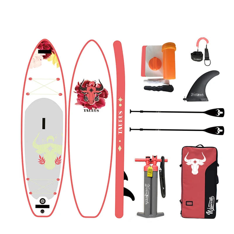 

WINNOVATE479 Drop shipping Soft top air inflate paddle board with fins suppaddle inflatable