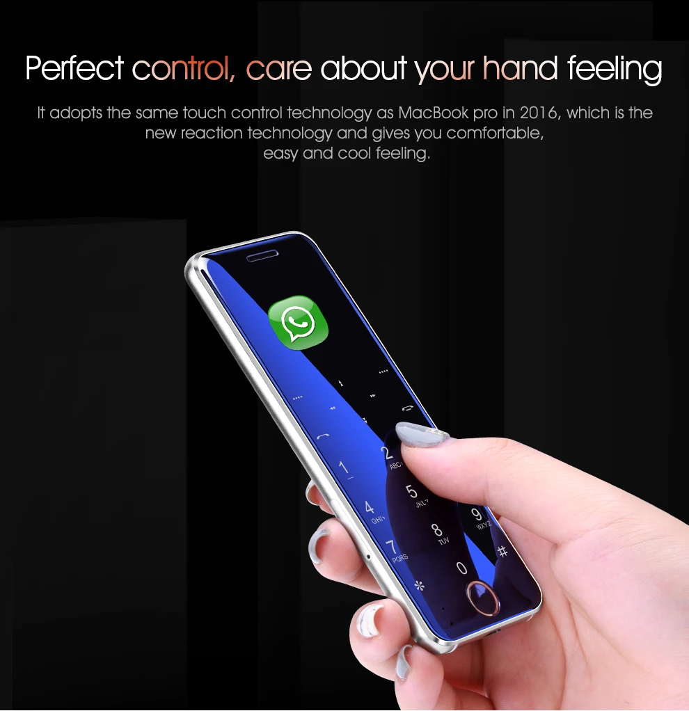 Ulcool — téléphone portable de petite taille v66 Plus, Mobile Mini Design fin écran 1.54 pouces, 2G, fonction téléphone portable